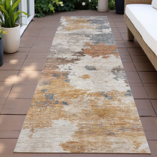 Addison Chantille ACN2144 Abstract Machine Made Transitional Paprika Rug