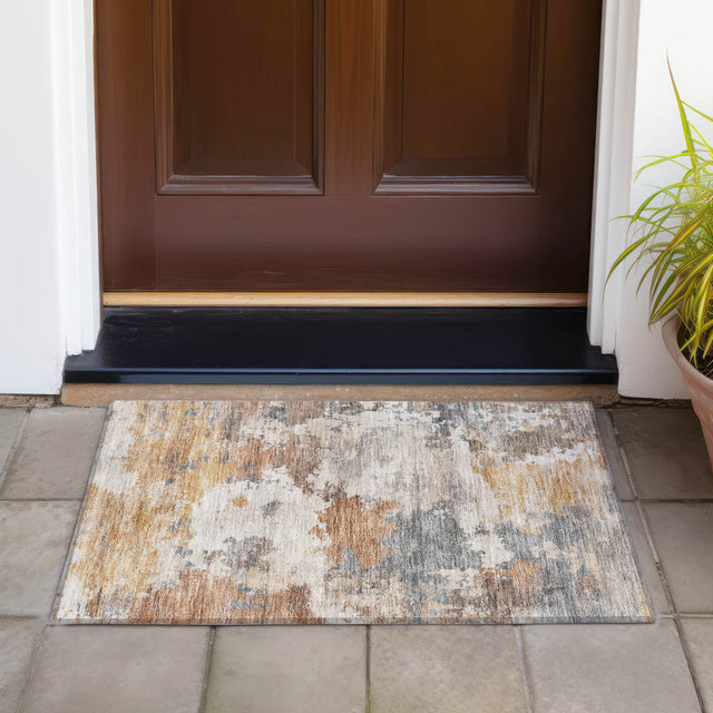 Addison Chantille ACN2144 Abstract Machine Made Transitional Paprika Rug