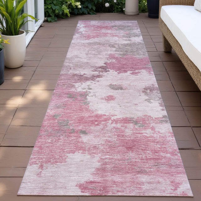 Addison Chantille ACN2144 Abstract Machine Made Transitional Pink Rug