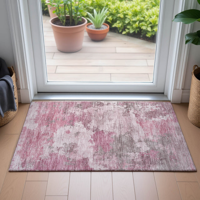 Addison Chantille ACN2144 Abstract Machine Made Transitional Pink Rug