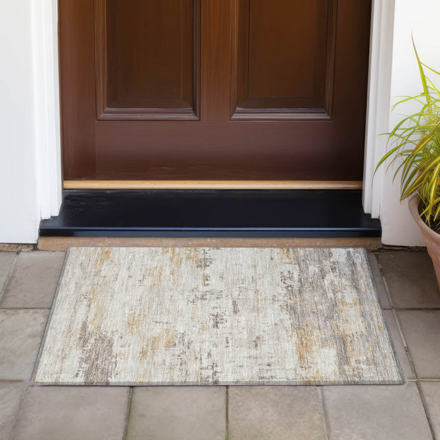 Addison Chantille ACN2145 Abstract Machine Made Transitional Putty Rug