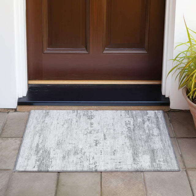 Addison Chantille ACN2145 Abstract Machine Made Transitional Silver Rug