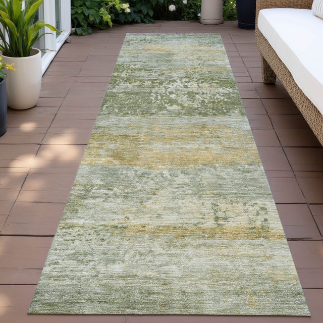 Addison Chantille ACN2146 Abstract Machine Made Transitional Aloe Rug