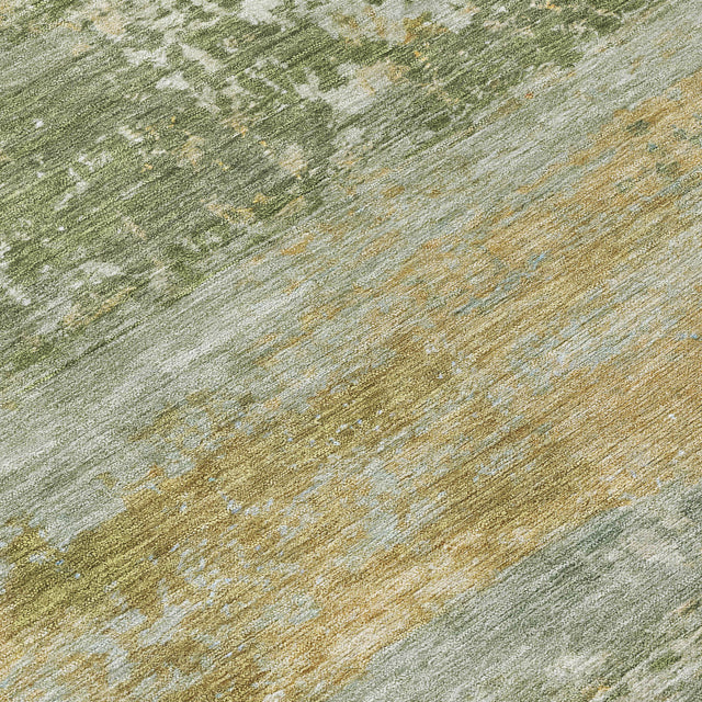 Addison Chantille ACN2146 Abstract Machine Made Transitional Aloe Rug