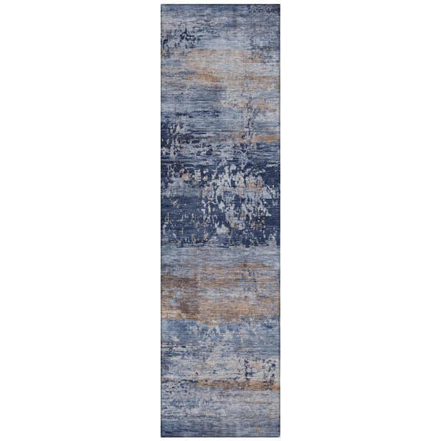 Addison Chantille ACN2146 Abstract Machine Made Transitional Blue Rug
