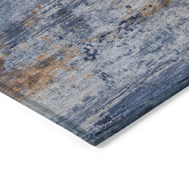 Addison Chantille ACN2146 Abstract Machine Made Transitional Blue Rug
