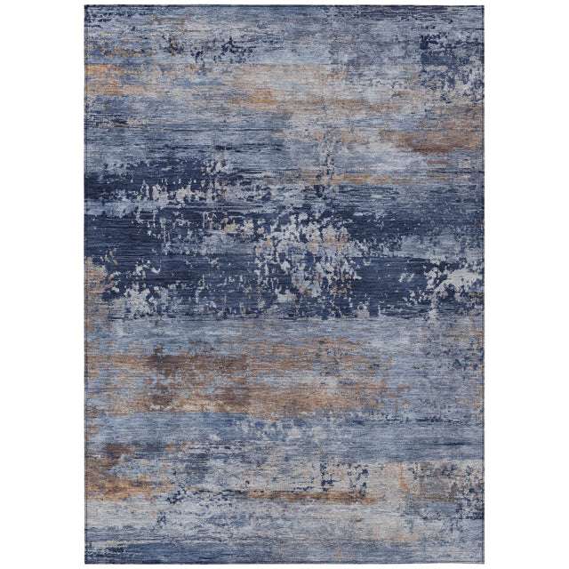 Addison Chantille ACN2146 Abstract Machine Made Transitional Blue Rug