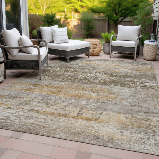 Addison Chantille ACN2146 Abstract Machine Made Transitional Brown Rug