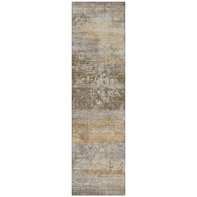 Addison Chantille ACN2146 Abstract Machine Made Transitional Brown Rug