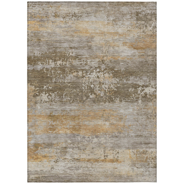 Addison Chantille ACN2146 Abstract Machine Made Transitional Brown Rug