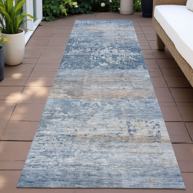 Addison Chantille ACN2146 Abstract Machine Made Transitional Denim Rug