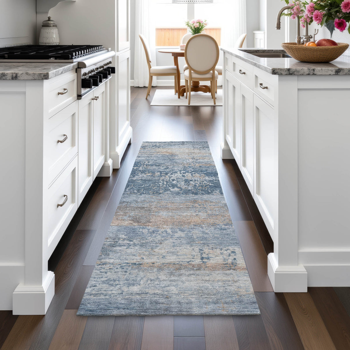 Addison Chantille ACN2146 Abstract Machine Made Transitional Denim Rug