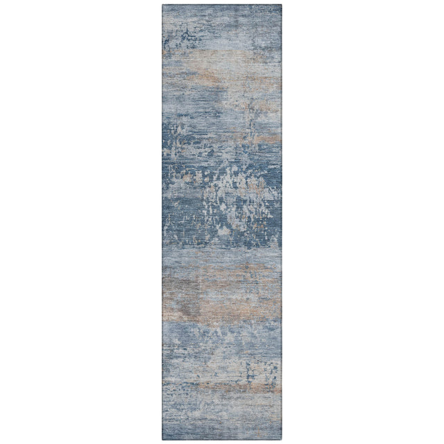 Addison Chantille ACN2146 Abstract Machine Made Transitional Denim Rug