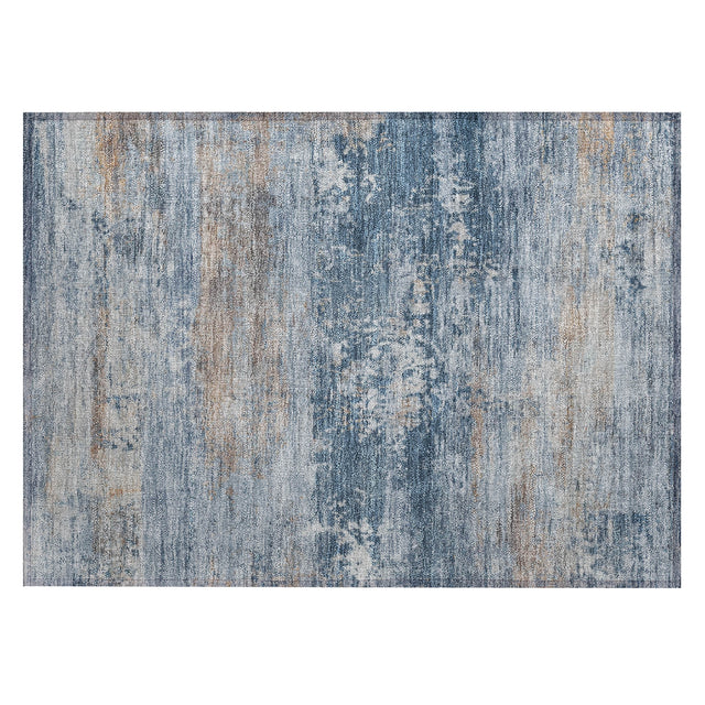 Addison Chantille ACN2146 Abstract Machine Made Transitional Denim Rug