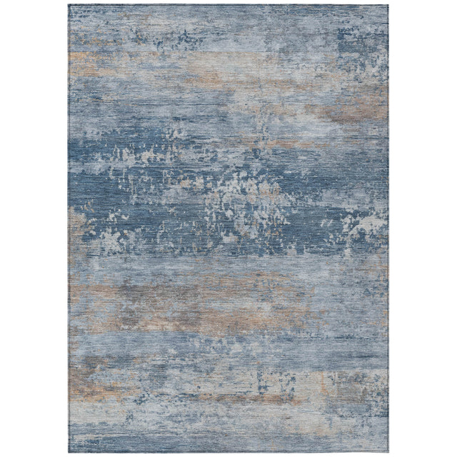 Addison Chantille ACN2146 Abstract Machine Made Transitional Denim Rug