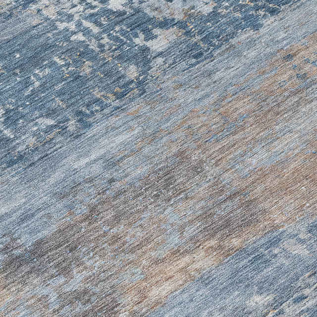 Addison Chantille ACN2146 Abstract Machine Made Transitional Denim Rug