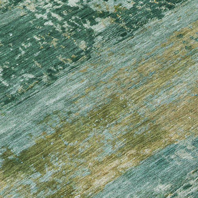 Addison Chantille ACN2146 Abstract Machine Made Transitional Green Rug