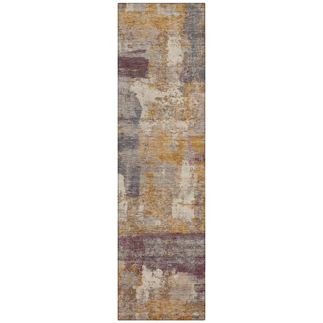 Addison Chantille ACN2147 Abstract Machine Made Transitional Rust Rug