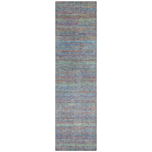 Addison Chantille ACN2148 Stripes Machine Made Transitional Blue Rug