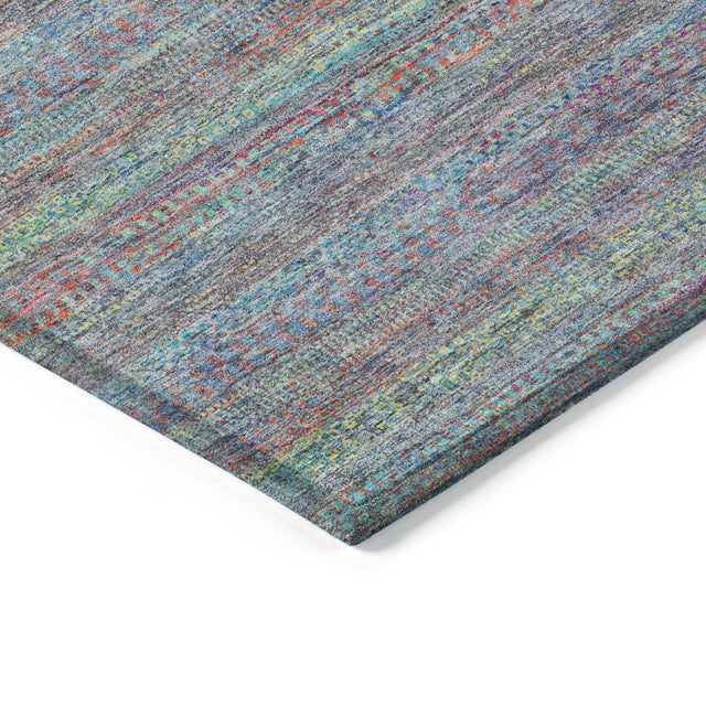 Addison Chantille ACN2148 Stripes Machine Made Transitional Blue Rug