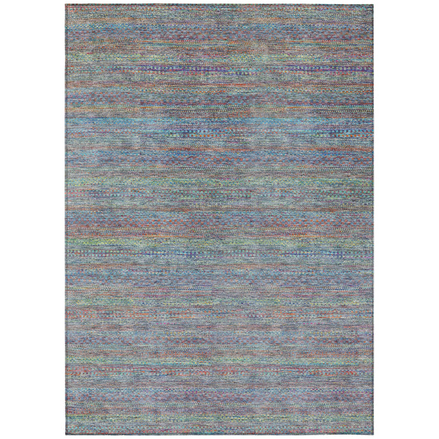 Addison Chantille ACN2148 Stripes Machine Made Transitional Blue Rug
