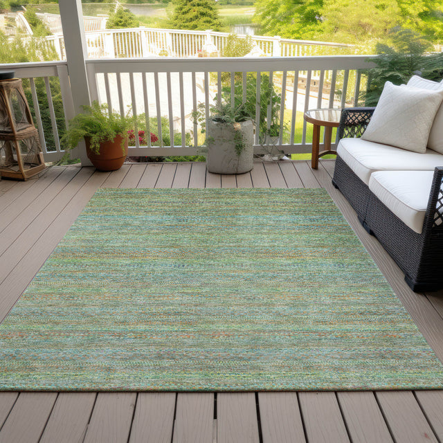 Addison Chantille ACN2148 Stripes Machine Made Transitional Green Rug