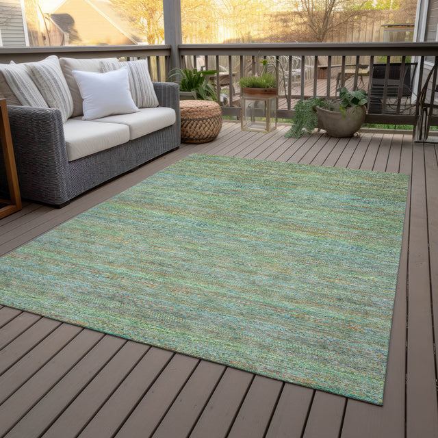 Addison Chantille ACN2148 Stripes Machine Made Transitional Green Rug