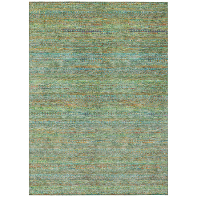 Addison Chantille ACN2148 Stripes Machine Made Transitional Green Rug