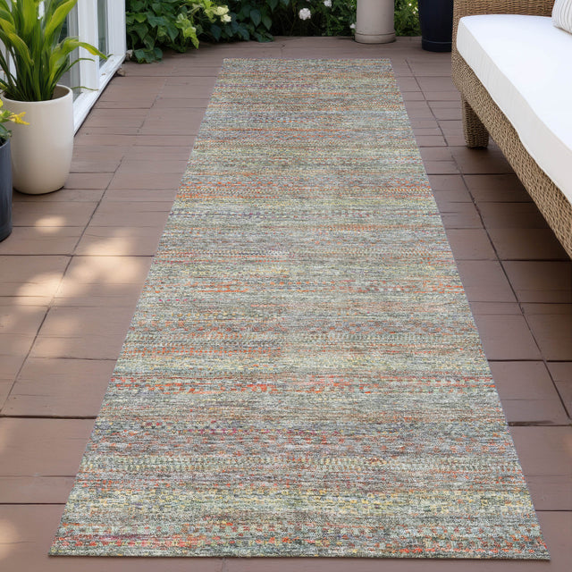 Addison Chantille ACN2148 Stripes Machine Made Transitional Sage Rug