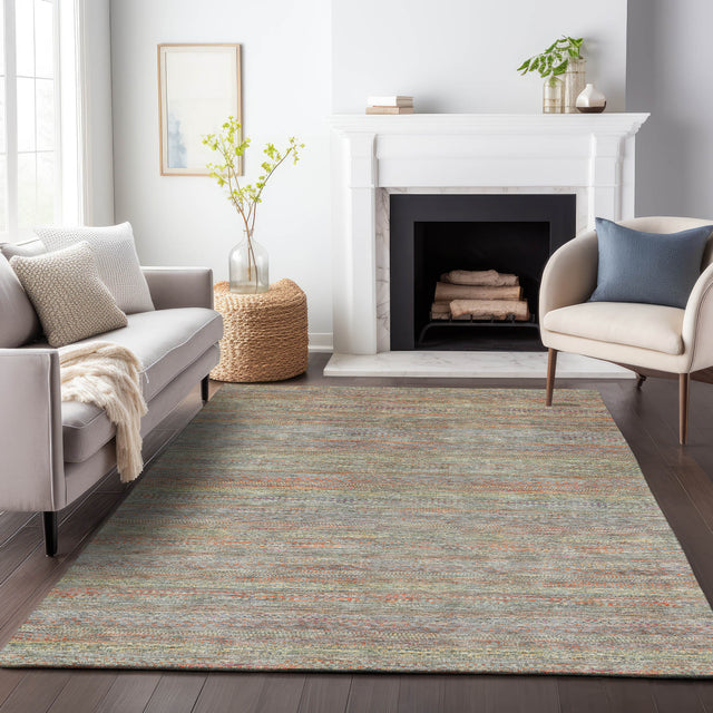 Addison Chantille ACN2148 Stripes Machine Made Transitional Sage Rug