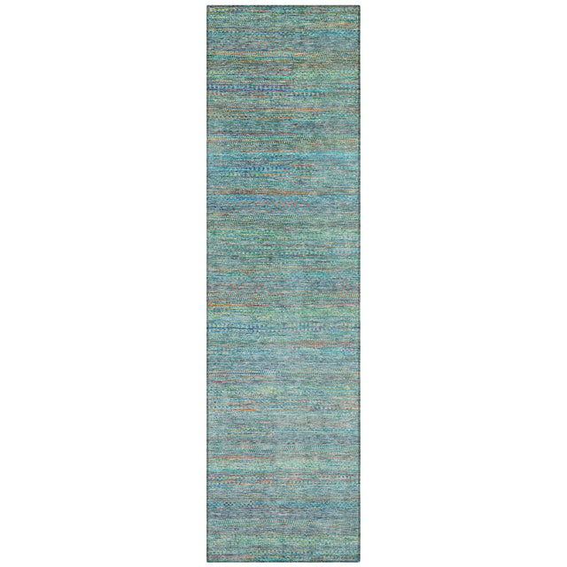 Addison Chantille ACN2148 Stripes Machine Made Transitional Teal Rug