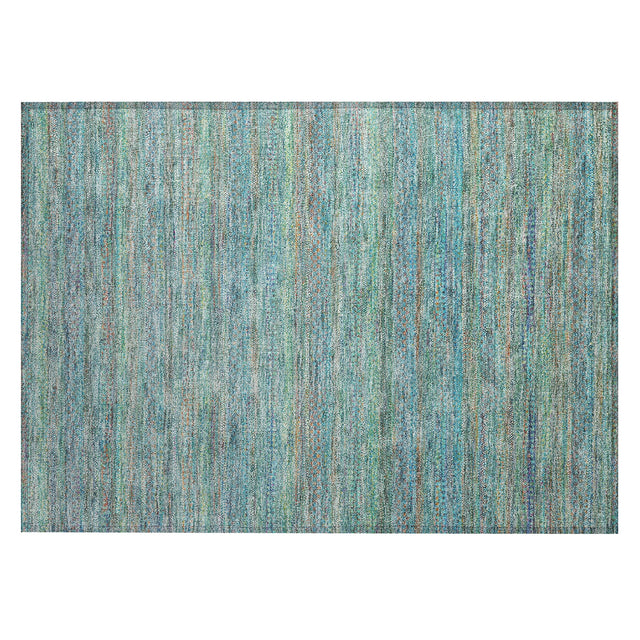 Addison Chantille ACN2148 Stripes Machine Made Transitional Teal Rug