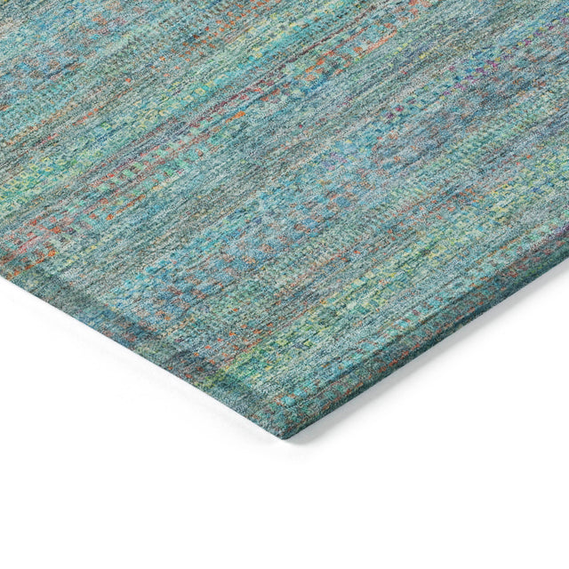 Addison Chantille ACN2148 Stripes Machine Made Transitional Teal Rug
