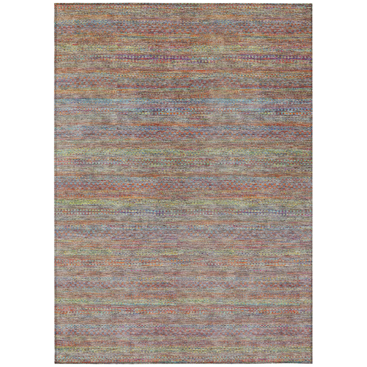 Addison Chantille ACN2148 Stripes Machine Made Transitional Terracotta Rug