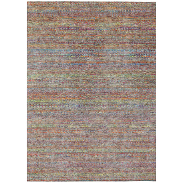 Addison Chantille ACN2148 Stripes Machine Made Transitional Terracotta Rug