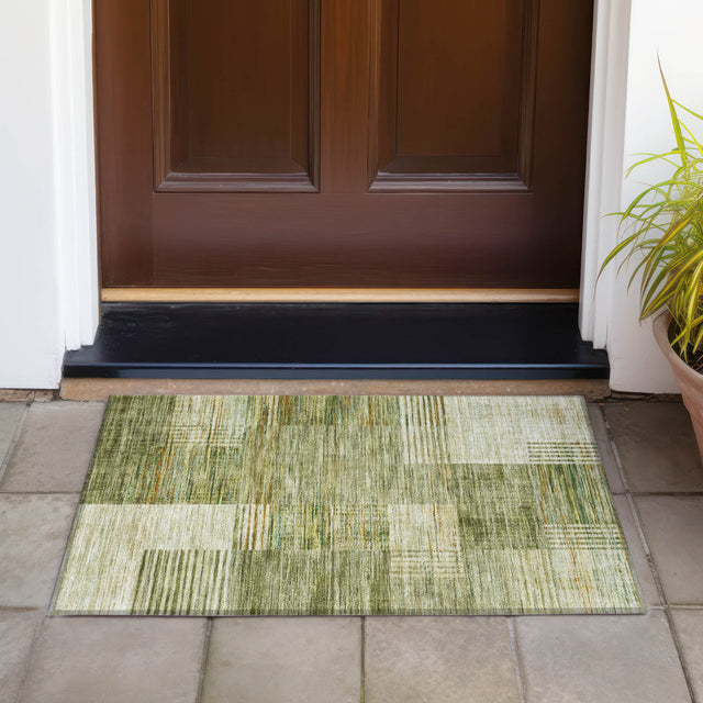 Addison Chantille ACN2149 Geometric Machine Made Transitional Aloe Rug