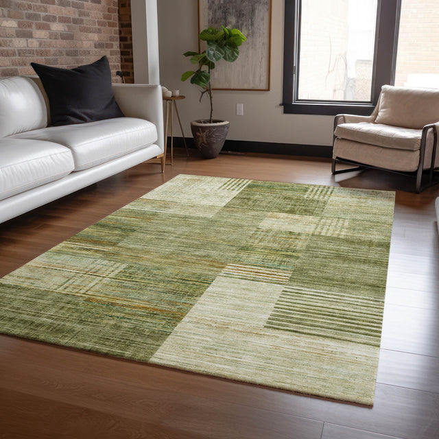Addison Chantille ACN2149 Geometric Machine Made Transitional Aloe Rug