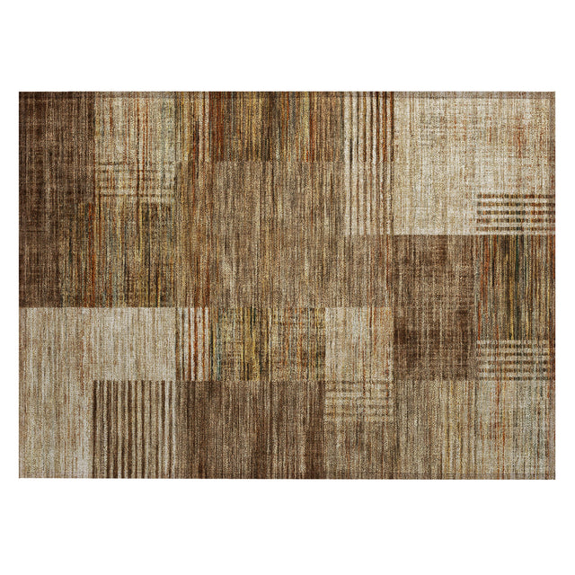 Addison Chantille ACN2149 Geometric Machine Made Transitional Brown Rug