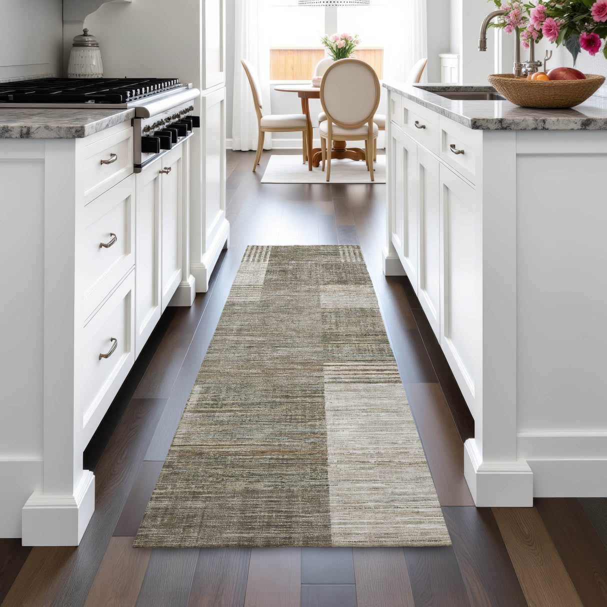 Addison Chantille ACN2149 Geometric Machine Made Transitional Pewter Rug