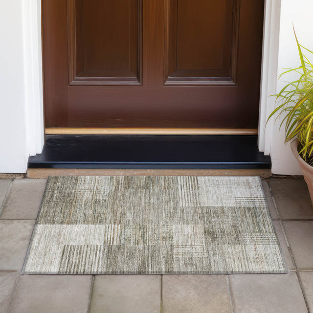 Addison Chantille ACN2149 Geometric Machine Made Transitional Pewter Rug