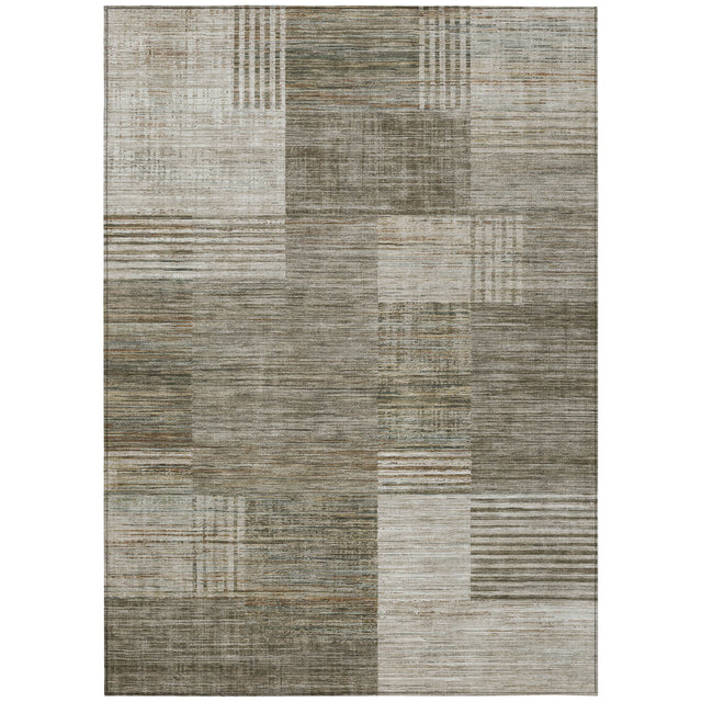 Addison Chantille ACN2149 Geometric Machine Made Transitional Pewter Rug