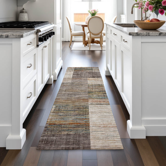 Addison Chantille ACN2149 Geometric Machine Made Transitional Taupe Rug