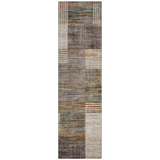 Addison Chantille ACN2149 Geometric Machine Made Transitional Taupe Rug