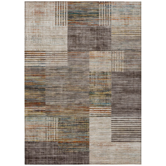Addison Chantille ACN2149 Geometric Machine Made Transitional Taupe Rug