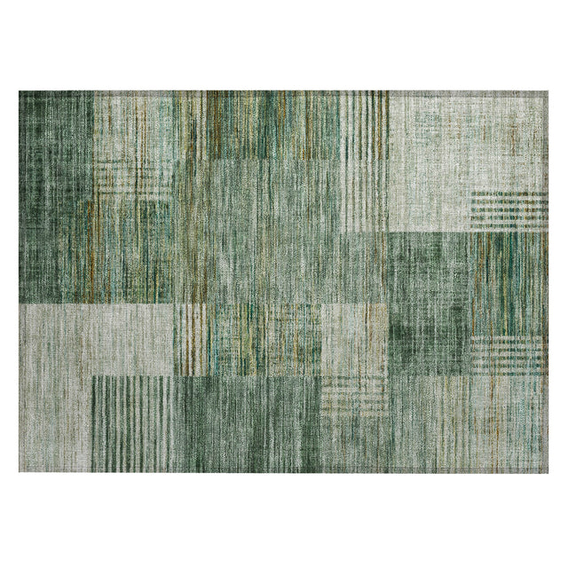 Addison Chantille ACN2149 Geometric Machine Made Transitional Teal Rug