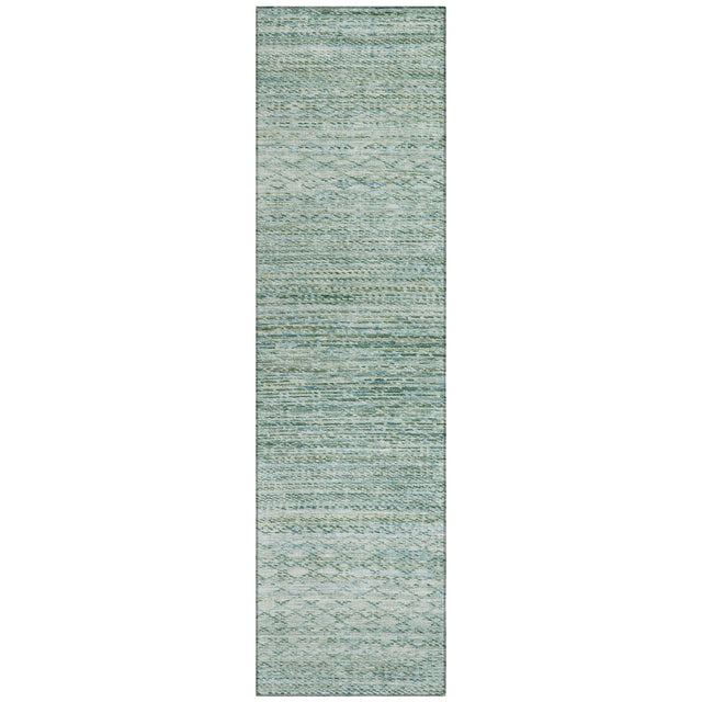 Addison Chantille ACN2150 Stripes Machine Made Transitional Aqua Rug