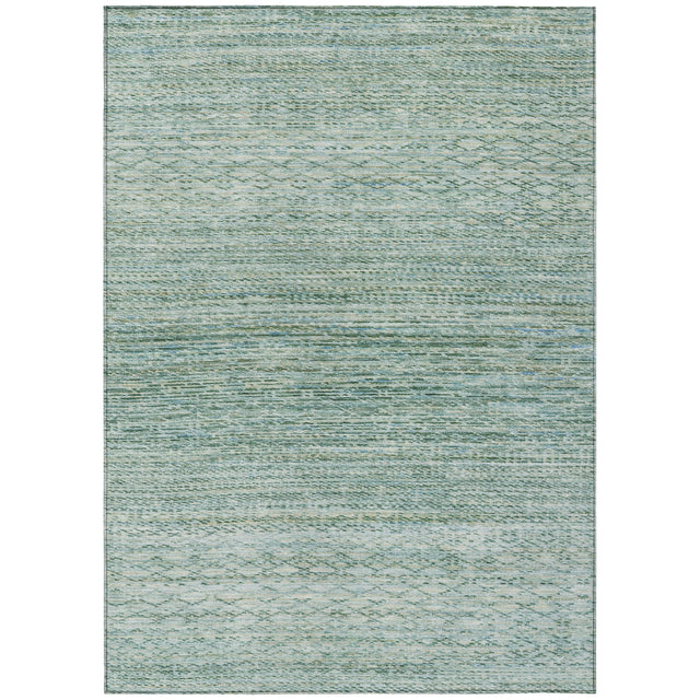 Addison Chantille ACN2150 Stripes Machine Made Transitional Aqua Rug