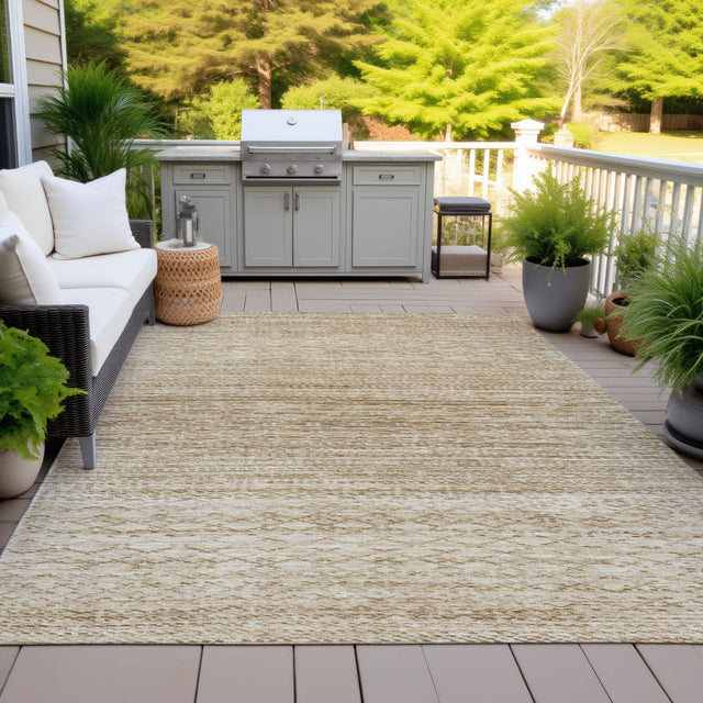 Addison Chantille ACN2150 Stripes Machine Made Transitional Beige Rug