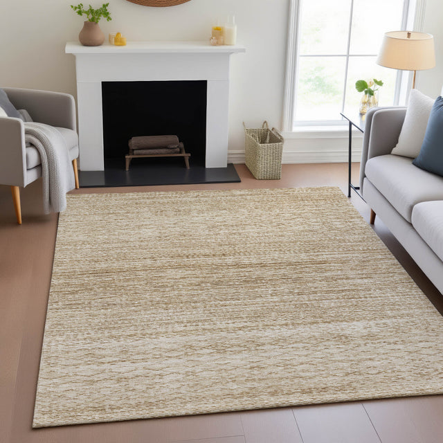 Addison Chantille ACN2150 Stripes Machine Made Transitional Beige Rug
