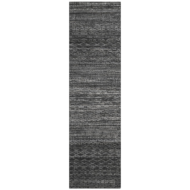 Addison Chantille ACN2150 Stripes Machine Made Transitional Charcoal Rug